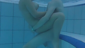 Amateur Couple Gets Naughty In A Pool: European Teen Couple With Big Boobs And Dicks