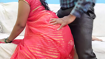 Wife Sharing In Pink Saree And Rough Sex With Aunty