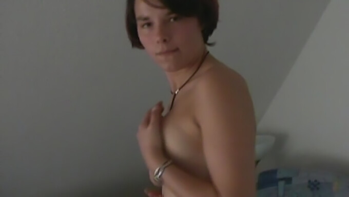 A Sexually Aroused Teenager Performs A Homemade Display At Home