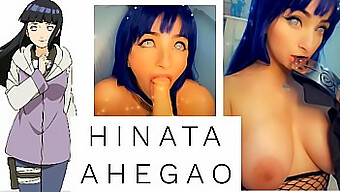 Hinata Ahegaos Stora Bröst Och Cosplay-Färdigheter Visas Upp I En Avsugningsscen