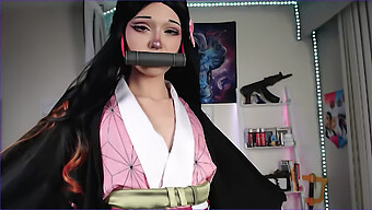 Nezuko, Anime Cum Slut, Se Napolni Z Vročo Kremno Pito