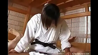 Karate Master Receives Anal Penetration From Female Partner