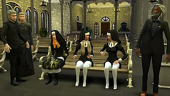 Catholic Priests And Young Nuns Engage In Forbidden Sexual Encounters In A 3d Animated Hentai Video