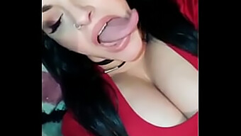 Sensual Latina Teen'S Tongue Skills Put To The Test