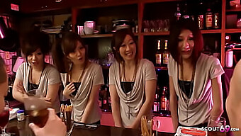 Petite Asian Teens Participate In A Swinger Orgy At A Japanese Club