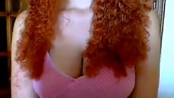 Curly-Haired Redhead'S Amateur Webcam Show