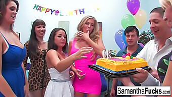 Samantha Has A Wild And Unforgettable Birthday Bash With An Intense Orgy