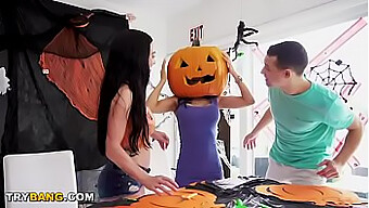 Tia Cyrus, A Milf, Gets Her Head Stuck In A Pumpkin In A Hilarious Video