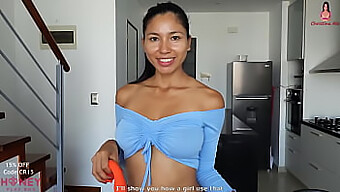 Christina Rio Pleasures Herself With A Vibrator Before Sharing Her Shaved Pussy With A Man - Big Natural Tits Latina