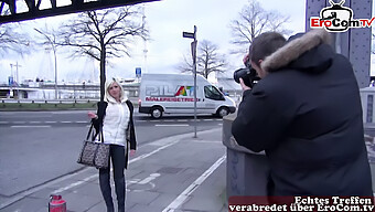 German Blonde Teen Persuaded For Public Sex Encounter During Casting