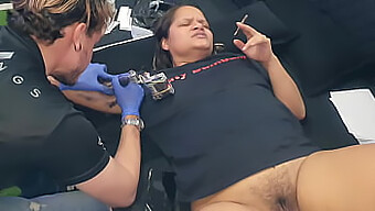 Amateur Wife Offers Her Butt To Tattooist In Exchange For Ink - German Style