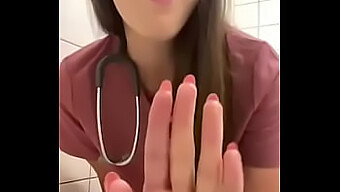 Teen Nurse Pleasures Herself In The Lavatory