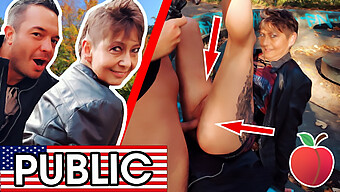 Veřejný Sex S Zralou Ženou Rubinou, Detailní Záběr Na Anál A Pov Pohled