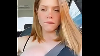 Driving And Exposing While Topless