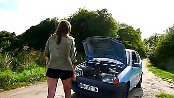 A Polish Couple Gets Frisky In Their Automobile