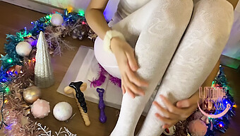 A Young Russian Girl Masturbates On Christmas