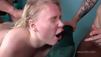 Nicole, The Seductive Blonde, Experiences Two Anal Orgasms And Double Penetration With A Big Ass