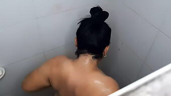 Teen Girl With Big Natural Tits Caught Showering On Camera