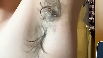 Close-Up View Of Hairy Bush And Big Clit Squirting