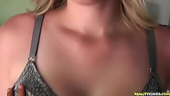 Teen With Tiny Tits Gives A Blow Job On The Street