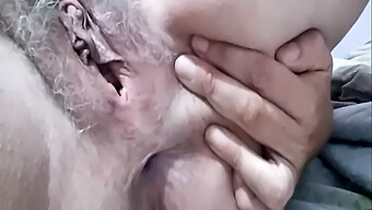 Granny'S Big Wet Hairy Pussy On Display