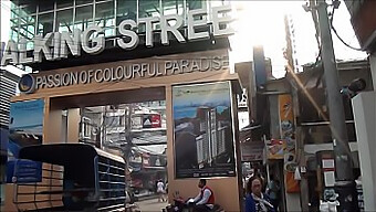 Strolling Along The Pedestrian Avenue In Pattaya, Thailand