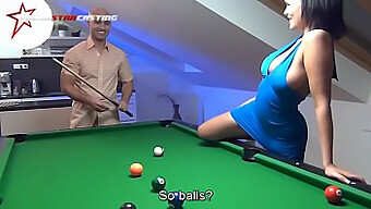 Passionate Pool Table Romp With Linet Slag'S Natural Talent On Display